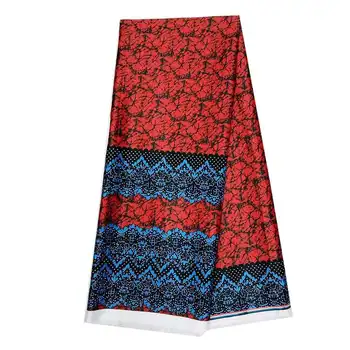 Nyt materiale afrikanske satin silke stof af høj kvalitet afrikanske udskrive fabricsoft kvinder kjole mode