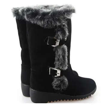 2018 kvinders støvler sne støvler med tykke såler sat foden skråning med kvinders ridning støvler casual fashion midten af røret kvinder Chelsea støvler