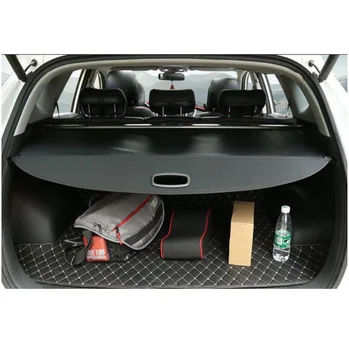 Høj kvalitet Bil bagfra Kuffert Security Shield bagageskjuleren For HYUNDAI Santa Fe ix45 2013 2016 ( sort, beige)