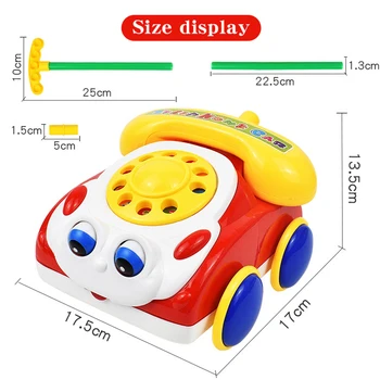 Baby Walker Legetøj Plastic Vogn Tegnefilm Smil Ansigt Toy Musik Telefon Bil Multifuctional Tidlig Pædagogisk Legetøj Baby Produkt Gaver