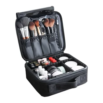 1pc Desktop Oxford Klud Makeup værktøjsopbevaring Box Kosmetiske opbevaringsboks Vise Makeup Case(Sort)