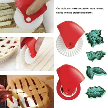 Pie kagerulle Cutter Udsmykning Stemplet Håndværk DIY Kage Værktøjer Sæt Kagen Værktøjer