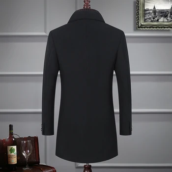 BATMO 2021 nye ankomst vinter-høj kvalitet uld thicked trench coat mænd,mænds sort uld jakker ,plus-størrelse M-6XL,1828