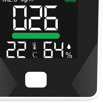 PM2.5 Air Quality Monitor Digital Gas Analyzer Pligt Sensor Air Detektor Hjem LED Display Temp. og Fugtighed Test