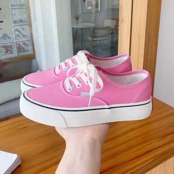 Piger Dejlig Pink Kanvas Sko Casual Chic yrelsen Sko Lav Hjælpe Enlige Sko Sko til Kvinder Sneakers