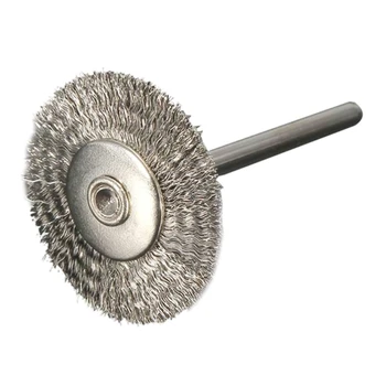 QXNA Stål Roterende Børste til 60 Stk 3mm Skaft Wire Hjul Børste Mini Drill Roterende Værktøj til Metal, Rust Polering