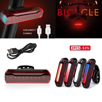 2600 MAh LED Cykel Lys USB-Genopladelige Cykel Bageste baglygte Mountain Cykling advarselslampen Lommelygte MTB Cykel Tilbehør