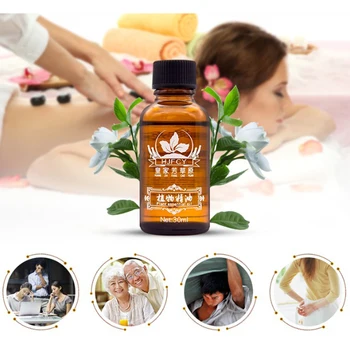 Glasflaske Naturlige Plante-Ekstrakt Massage med Æteriske Olier, Aromaterapi for Diffuser Luftfugter SPA-30 ml