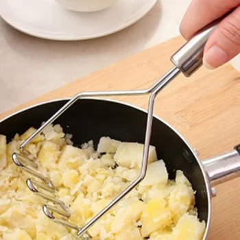 Multifunktions Rustfrit Stål Frugt Værktøj Knuser Kartoffel Tryk På Masher Køkken