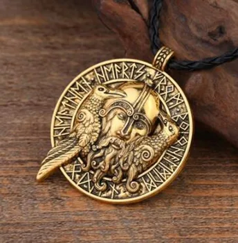 Kreative Viking Viking Odin ' s Ravn, Vintage Halskæde Raven Rune Talisman Amulet Mænd Smykker