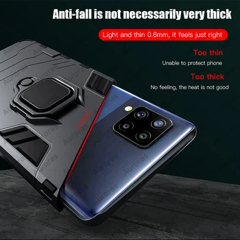 Nordlys Stødsikkert Armor Case For Samsung Galaxy A22 4G Tilfælde Finger Ring Magnetisme Holder taske Til Samsung A22 Dække