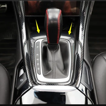 Carbon Fiber Konsol Gear Shift Panel Frame Cover Trim for Ford Mondeo Ford Fusion 2013-2016 Bil Dekoration