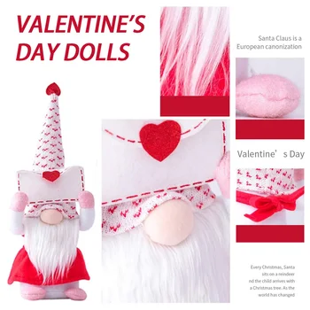 Goblin Søde Dukke Kærlighed Brev Valentine ' S Day Par Dukke Stående Stilling Hjem Soveværelse Stue Desktop Dekorationer