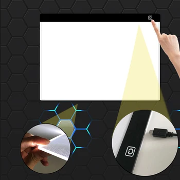 9pcs A4 yrelsen Værktøjer Ultratynde Med Stå Klip Justerbar Lysstyrke USB-Drevne LED Lys Pad Kit Kunst Til Diamond Maleri