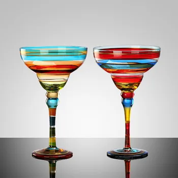 Håndlavede Farverige Cocktail Europa cup Pokal Cup Champagne cup Kreative Vin briller Bar Part Hjem DrinkWare bryllup gaver