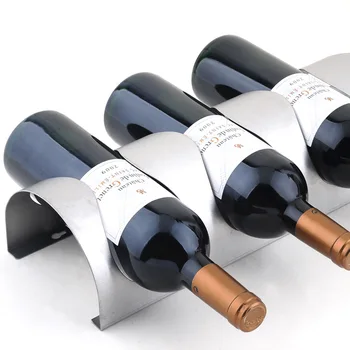 1PC Kreative 304 rustfrit stål vin rack Europæiske vin holder hængende vin ramme hylde engros KJ 3002
