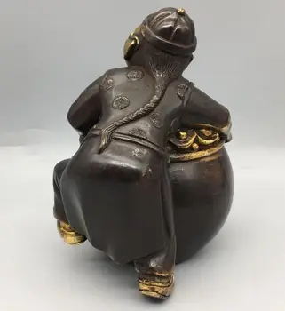 Kina archaize messing Rig mand håndværk statue