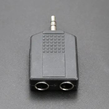 YuXi Stereo Audio-Stik til jack Converter Adapter 3,5 mm han til Dobbelt 6,35 mm Kvindelige Stereo Y Splitter Audio Jack Adapter