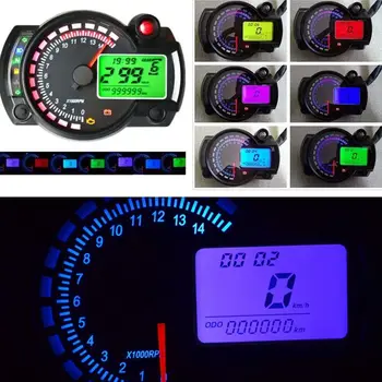 7-Farve LED Motorcykel RX2N ATV LCD-Digital-Speedometer, Omdrejningstæller Måleren 15000rpm
