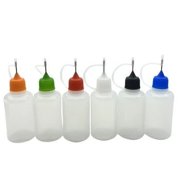 5pcs 30 ml Blød PE Dropper Hætteglas Tomme Krukke Med Metal Needle Cap Plastik Flaske Til Flydende Container