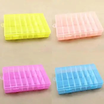 24Compartments opbevaringsboks Justerbar Farverige Praktisk Plast 1PC Smykker Slik