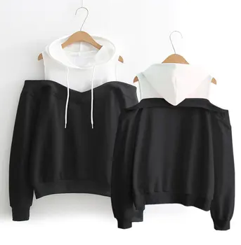 Mode stropløs falske to-stykke hætteklædte toppe sweater blank ren hooded sweater oversized sweatshirt kvinder tøj 2021 ny