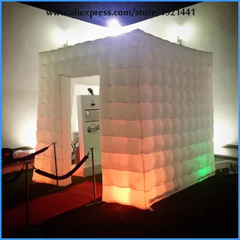 2.4 m/8ft med to døre LED tændte lyst til photo booth til fest