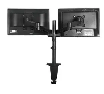 Aluminium Legering Fuld gang med Dual Screen LED LCD Monitor Holder Desktop Fastspænding TV Mount Arm DM1002