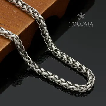 Køl hvede kæde lang og kort design halskæde til Unisex rustfrit stål mode bølge kæde sølv farve og sort mygrillz