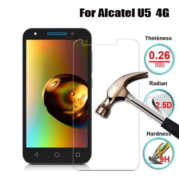0.26 mm 9H Rigtig Hærdet Glas Til Alcatel U5 4G, ridsefri Anti-Shatter Klare LCD-Skærm Protektor Beskyttende Film
