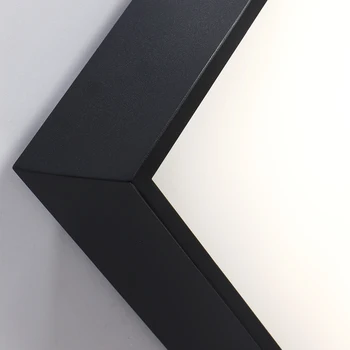 Moderne Stilfulde Geometri Kunst Akryl-Pladsen Krat Sort/Hvid Skygge Malet LED loftslampe til stuen
