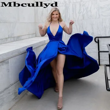 Mbcullyd Royal Blå Prom Kjoler, Lange 2020 Nye Sexet Høj Split Evening Party Dress For Kvinder Formelle Vestidos de fiesta de noche