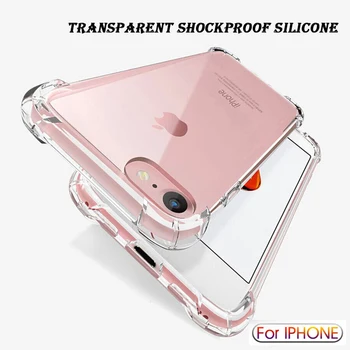 Luksus Stødsikkert Gennemsigtig Silikone Case Til iPhone 11 Pro Max antal XR-X XS Bløde Telefonen Shell Til iphone 6 7 8 Plus 12 Back Cover