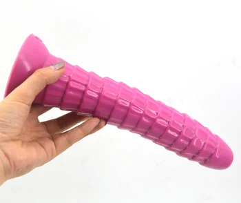 Super lange silikone anal plug med sugekop ru overflade dildo sex legetøj til kvinder, mænd erotisk sexlegetøj butt plug