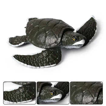 13*14*4.5 cm Massivt simulering marine liv animal model new black turtle turtle king og otte skildpadde toy