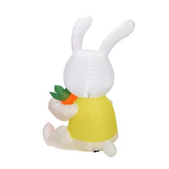 1,5 M Oppustelige Påske Bunny Doll LED Nat Lys Figur Værftet Udendørs Have Legetøj Fest Dekoration