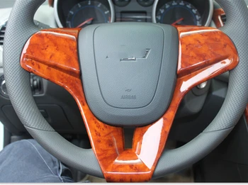 Bilen Foran rattet lys sticker Dækker Trim-Carbon-Fiber Struktur ABS Passer til Chevrolet Cruze 2009-2013
