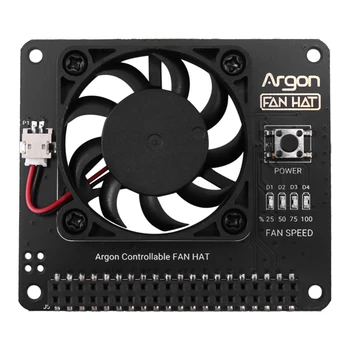 Argon Fan HAT til Raspberry Pi 4/ 3 Ventilator med Software Justerbar Hastighed / 40mm Stor Fan af Hindbær Pi4