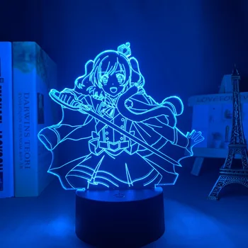 3d Led Nat Lys Animationsfilm Revy Starlight til Soveværelse Indretning Fødselsdag Gave Manga Gadget Revy Starlight Aijo Karen Lampe 3d