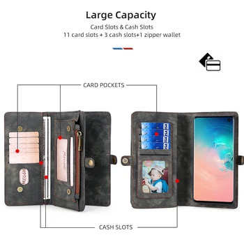 Wallet Læder Taske Phone Case For Samsung Galaxy A20E A21S A40 A50 A51 A70 A71