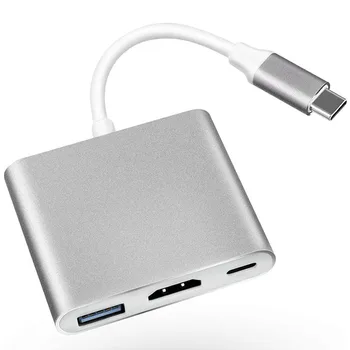 Type-C Adapter Kabel Converter for Apple USB-C Digital AV Multiport Adapter MJ1K2AM/EN HDMI-og USB-Nye FW3