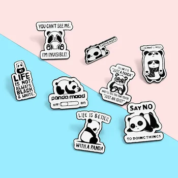 Jeg Elsker Lur Emalje Vilde Panda Broche til Kvinde Søde Badge Krave Skjorte Emalje Pin-Brocher til Mænd Metal Pin Smykker Accesorios