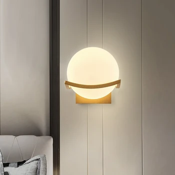Væglampe soveværelse sengelampe midtergangen lampe kreativ, moderne minimalistisk lys luksus stue væg lampe