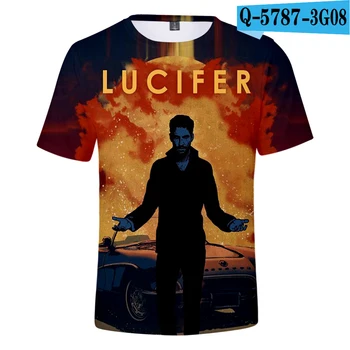 Populære Lucifer Mænd, Kvinder T-shirts Lucifer Morningstar 3D-Print Kids T-shirt Afslappet Mode Korte Ærmer Devil t-Shirts Toppe Shirt