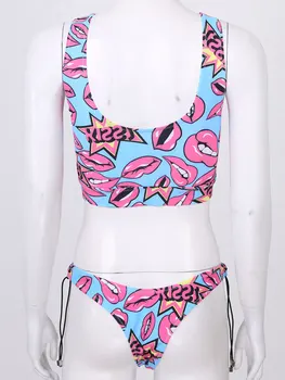 ZDHoor Badetøj Kvinder 2stk Badedragt Sexy Lace-Up Micro Bikini Sæt Svømning badetøj Badetøj Sommeren Brasiliansk Bikini