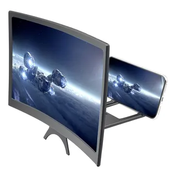 L6 buet skærm, mobiltelefon forstærker 12 tommer HD forstørret skærm Reducere stråling Anti blå linse, 1 stk