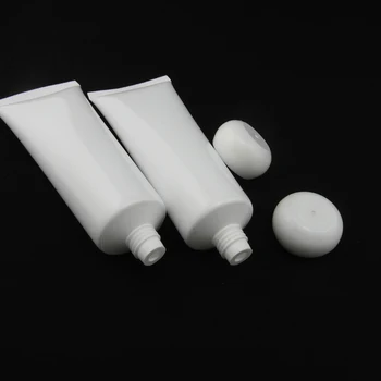 80 ml 50stk hvid plast rør skruelåg af plast / emulsion creme tube /80ml PE kosmetiske emballage, tomme flasker