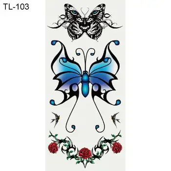 50% Mode Butterfly Dragon Blomst Body Art Midlertidig Falske Tatoveringer Mærkat Mærkat