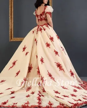 Tyrkiet Indiske To Stykke Aften Kjoler Red Lace Applique 2021 Prom Dress vestido de noiva festkjoler Robe de Aftenselskab de Mariage