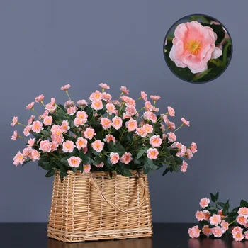 36cm Kunstige Blomster, Silke Rose Buket Lille Pæon Falske Plante Bryllup Hjem DIY Dekoration Valentine ' s Day